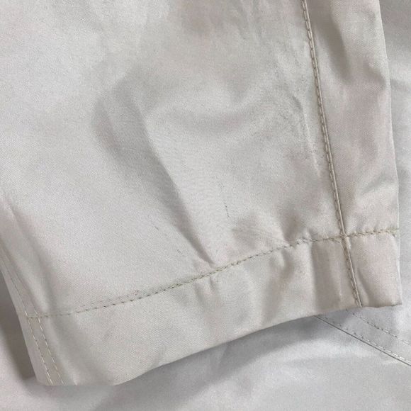 Womens Vintage 80s Neiman Marcus Beige Minimalist Classy Trench Rain Coat / 8 - Picture 8 of 12